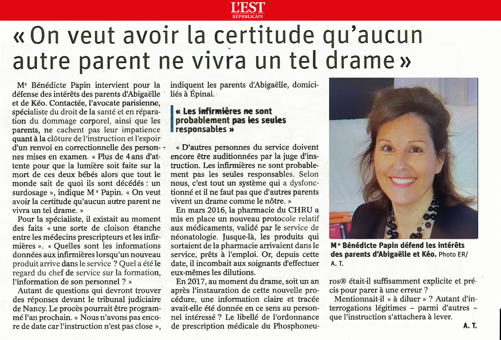 L-Est-Republicain-2021 On veut avoir la certitude qu'aucun autre parent ne vivra un tel drame